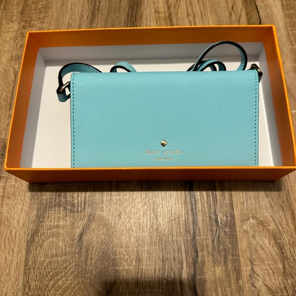 kate spade Handbags - Kate Spade blue Crossbody Wallet / phone case